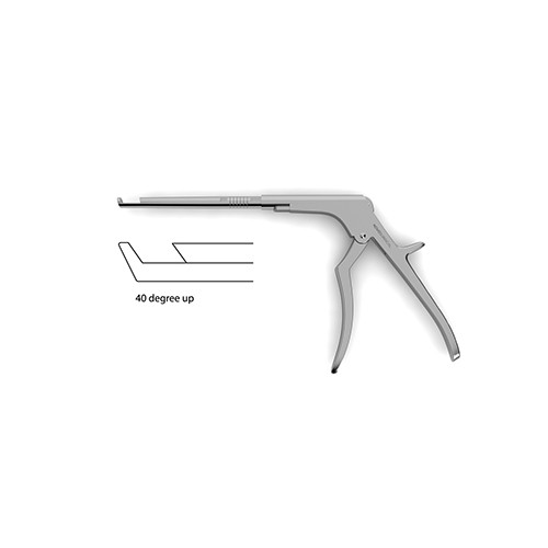 Micro Kerrison Rongeur, Small Handles, 9.0 Mm Opening, Thin Footplates, 90 Degree Up, 6.0 Mm Bite, 9" (23.0 Cm)